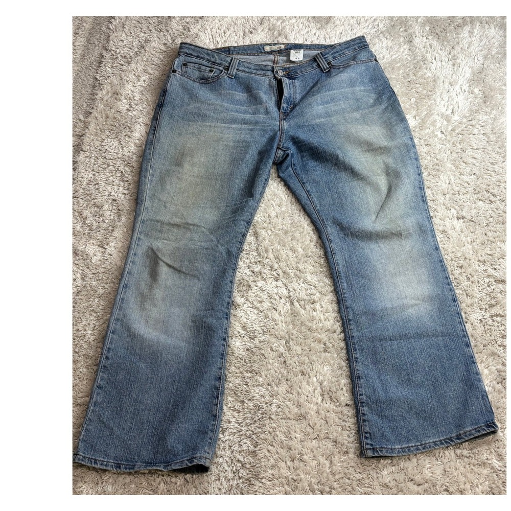 Levis 515 Bootcut Jeans Womens 18S Medium Wash Blue Denim Stretch 515-0218